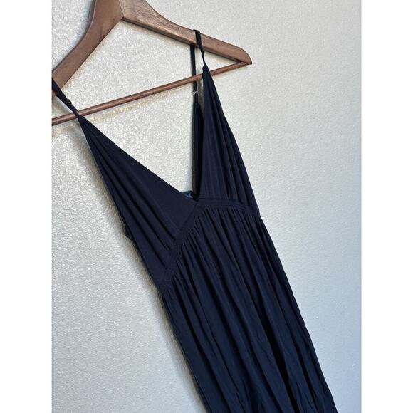 NEW Anthropologie Favorite Daughter Blue Maxi dress Small satin bow vneck boho - Picture 2 of 6